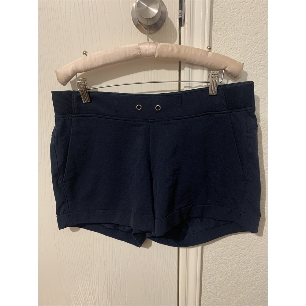 Athleta 10 Women's Casual Shorts Navy Blue Side Pockets Comfortable